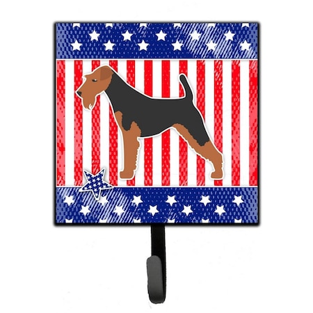 Jensendistributionservices USA Patriotic Welsh Terrier Leash or Key Holder MI1709915